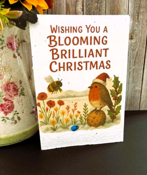 Blooming Brilliant Christmas - Plantable Wildflower Seed Christmas Card
