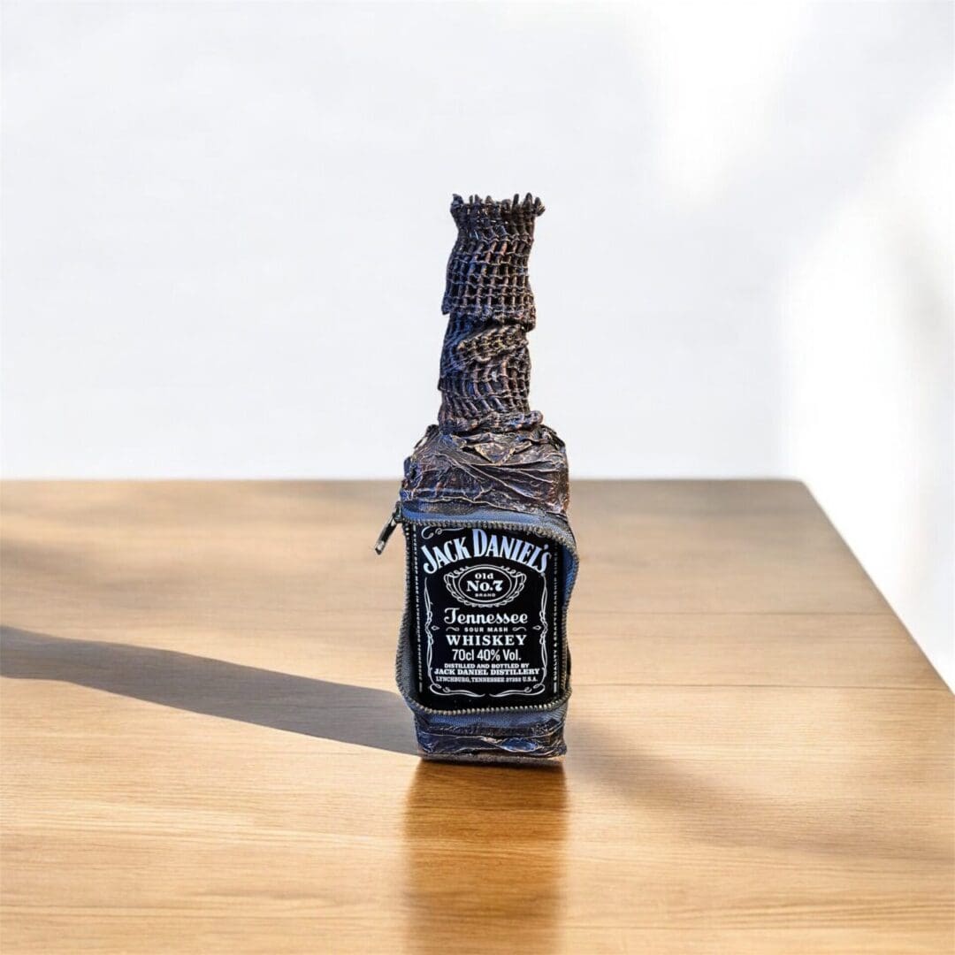 Unique Handcrafted Whiskey Bottle Lamp – Eco-Friendly Upcycled Decor with Long-Lasting LED Light