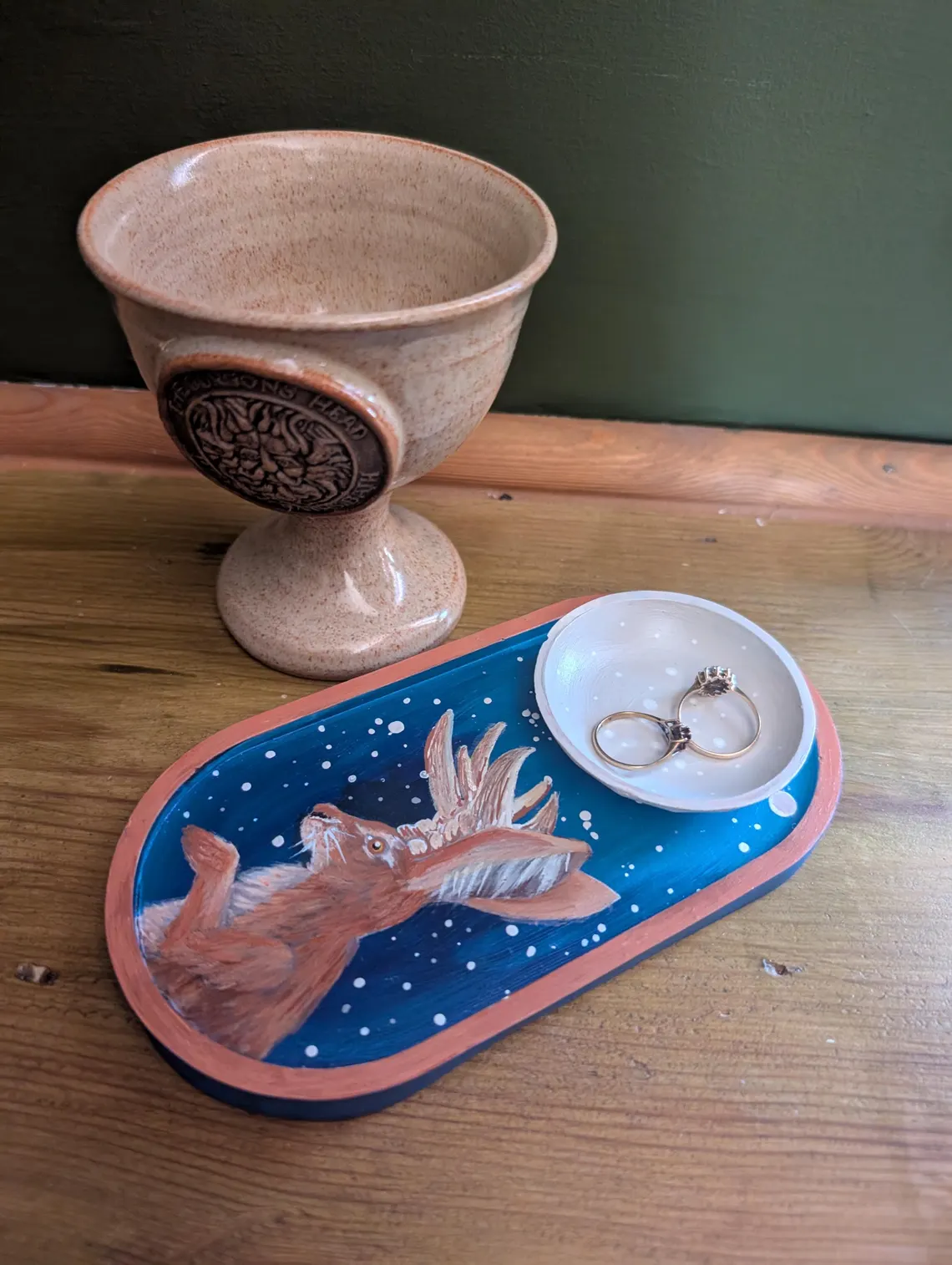 Jackalope Trinket & Jewellery Tray (with bowl)
