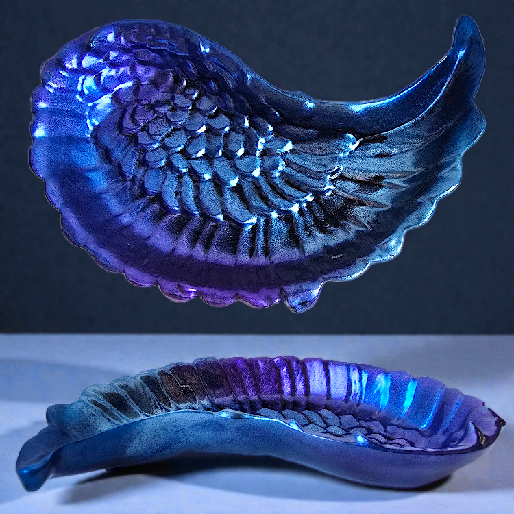 Angel Wing Trinket Tray Resin