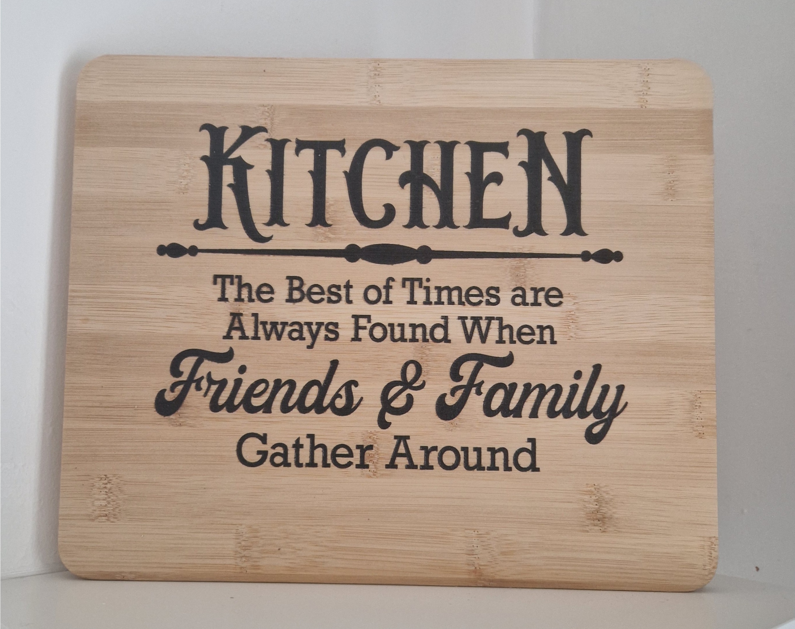 Laser Engraved & Hand Painted Decorative Chopping Board