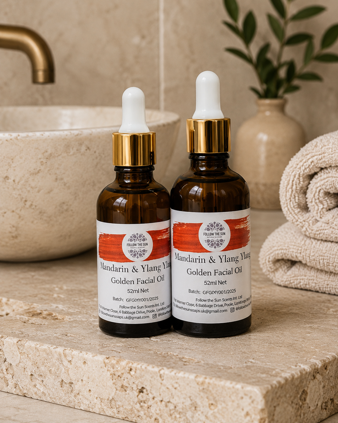 Golden Facial Oil, Mandarin & Ylang