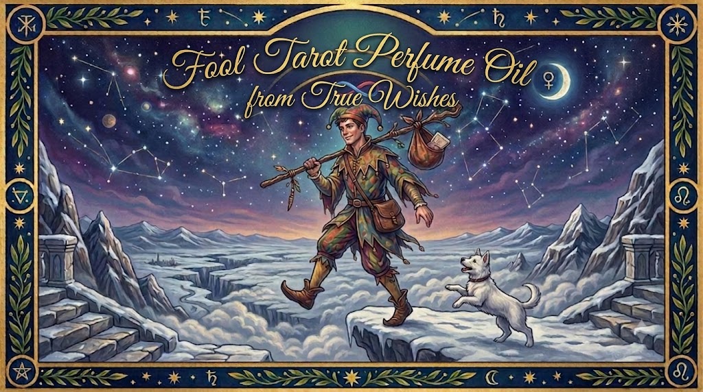 The Fool Tarot Perfume Oil - Embrace Courage, Adventure, and Living in the Moment. Bottle 10 ml.