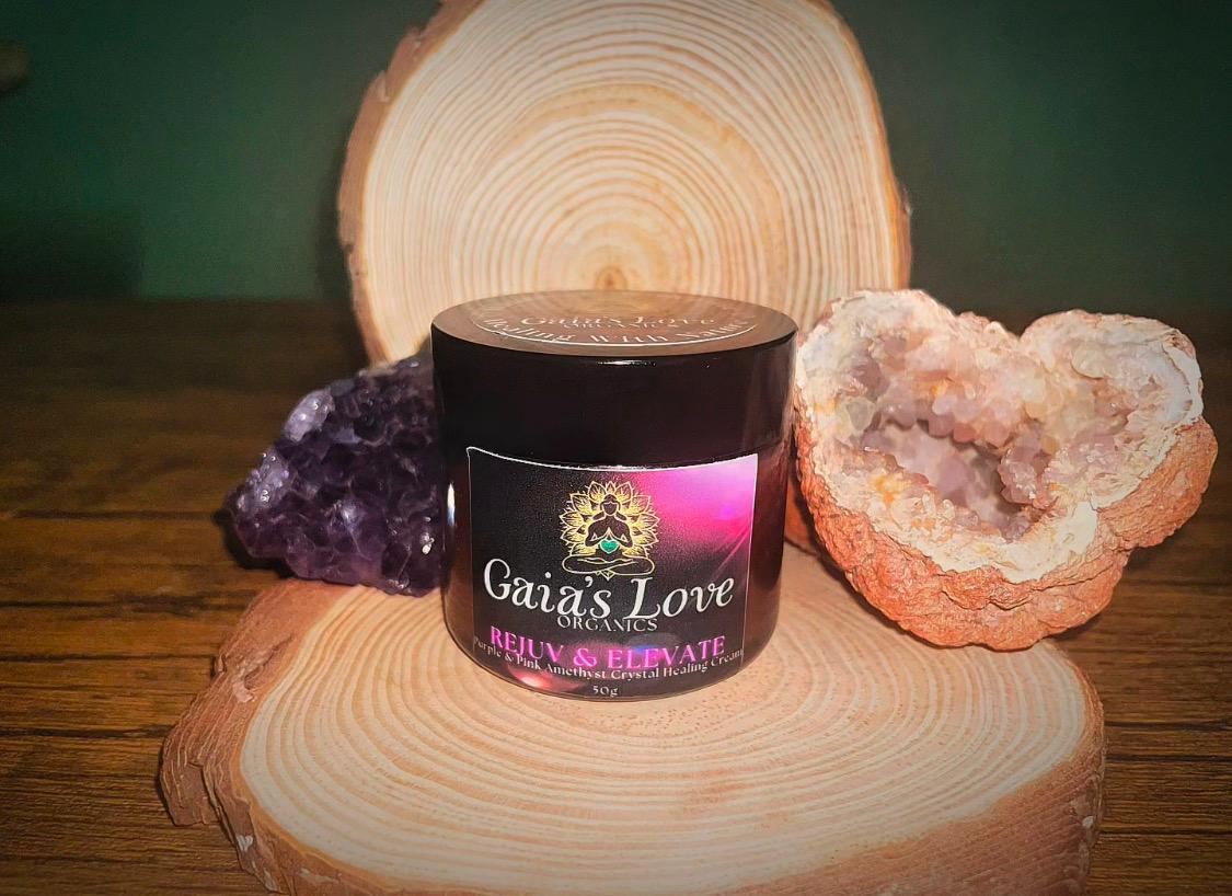 Gaia's Love Organics ♡ Rejuv & Elevate Crystal Healing Cream 100g