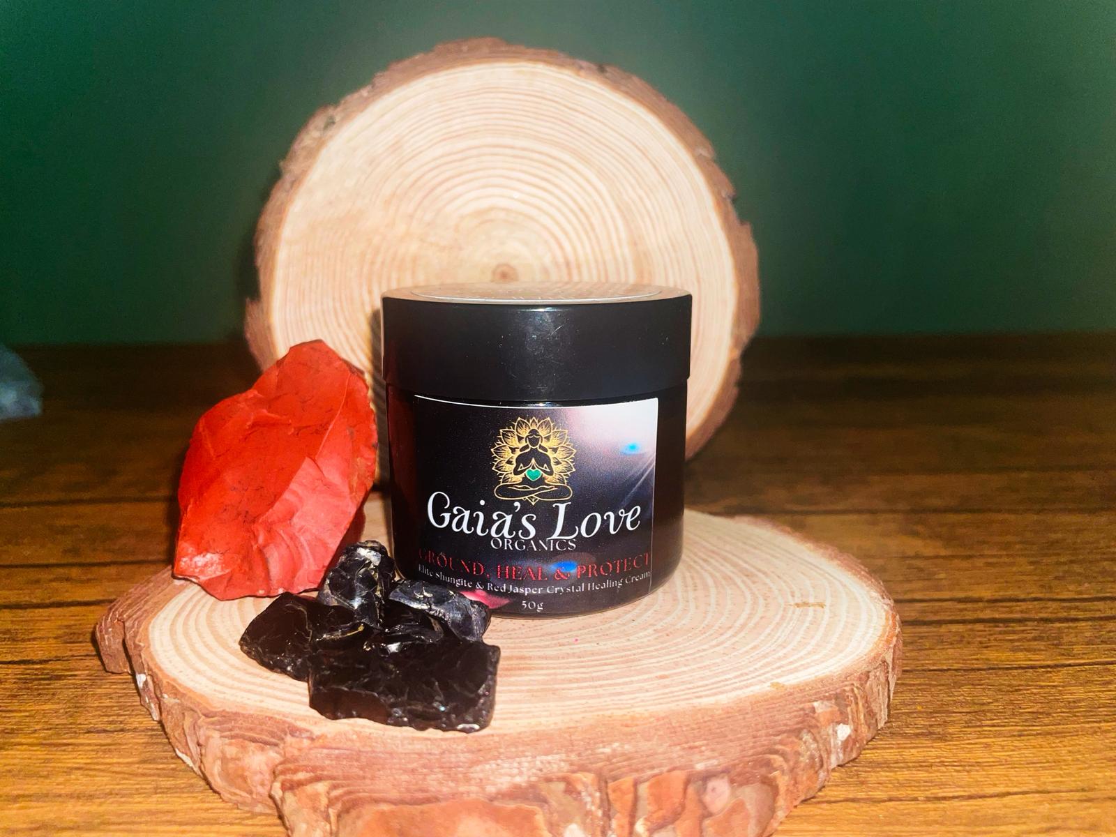 Gaia's Love Organics ♡ Ground, Heal & Protect Crystal Healing Cream 100g