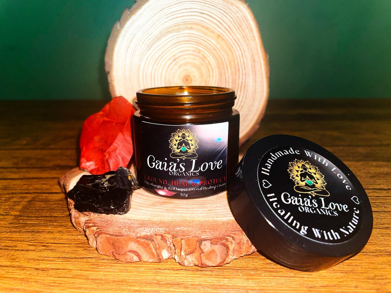 Gaia's Love Organics ♡ Ground, Heal & Protect Crystal Healing Cream 50g