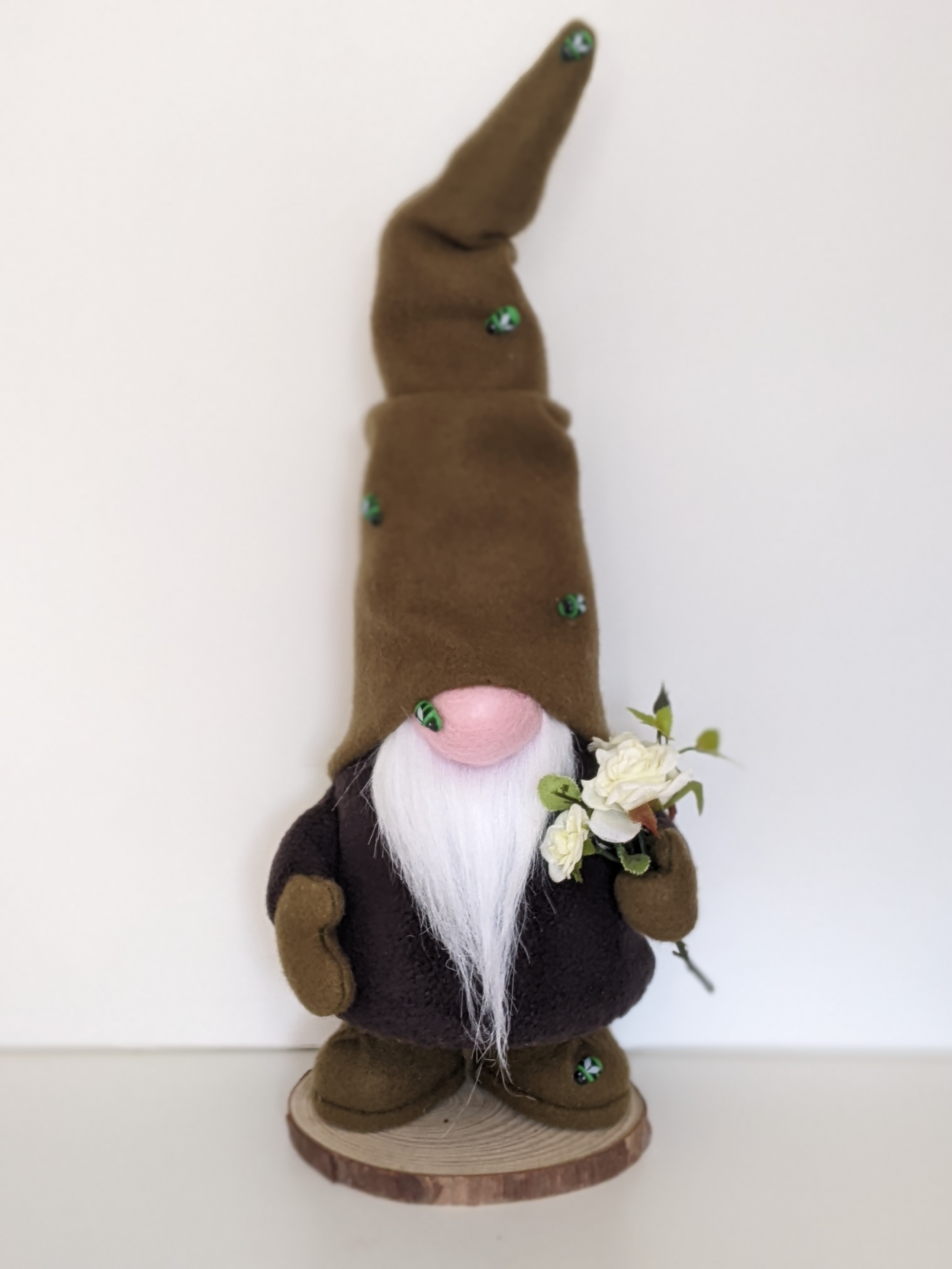 Gnome Looking for Adoption, Felt and Fleece