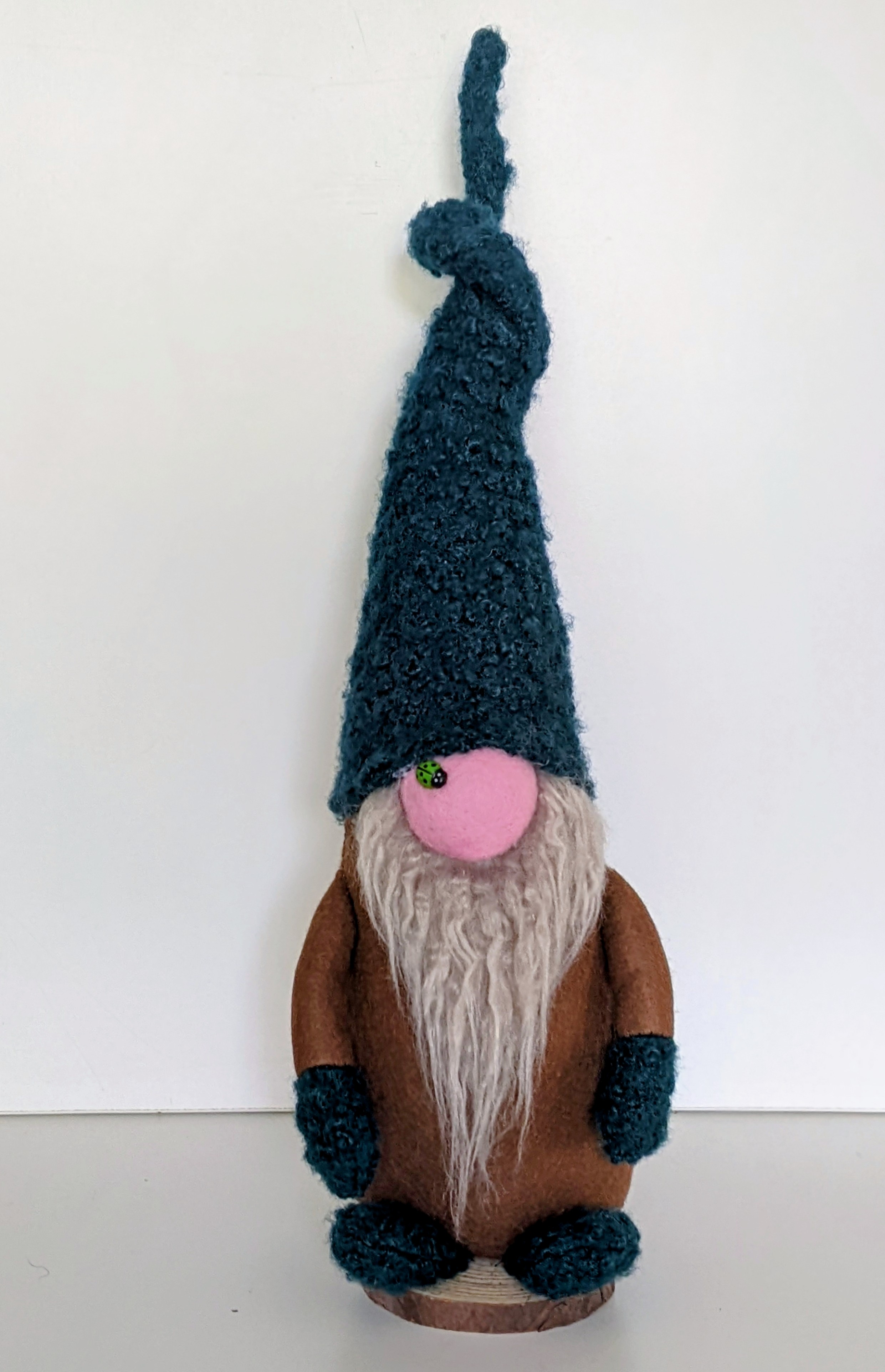 Charming Gnome, Felt and Fleece.