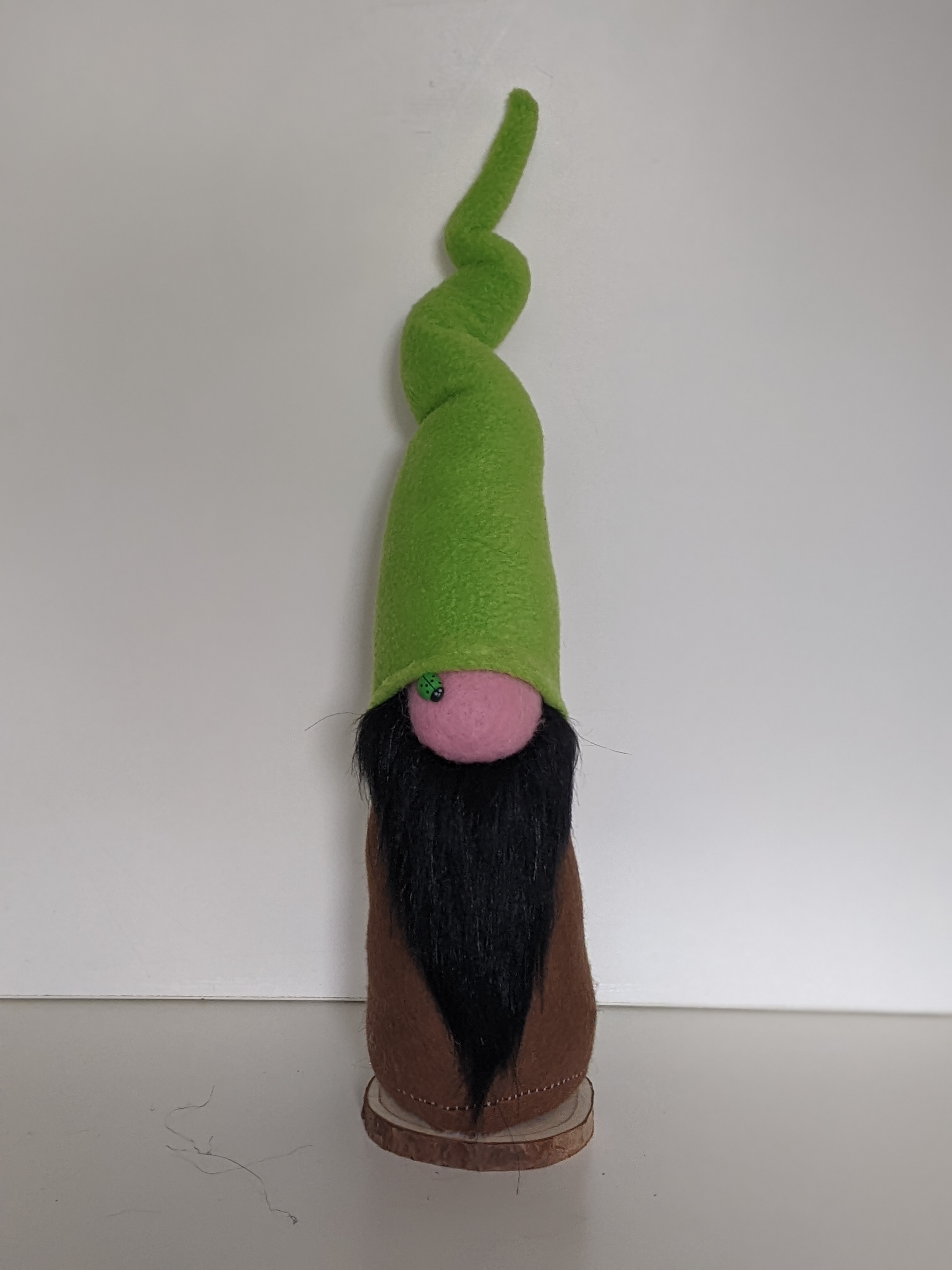 Black Bearded Gnome, Felt and Fleece.