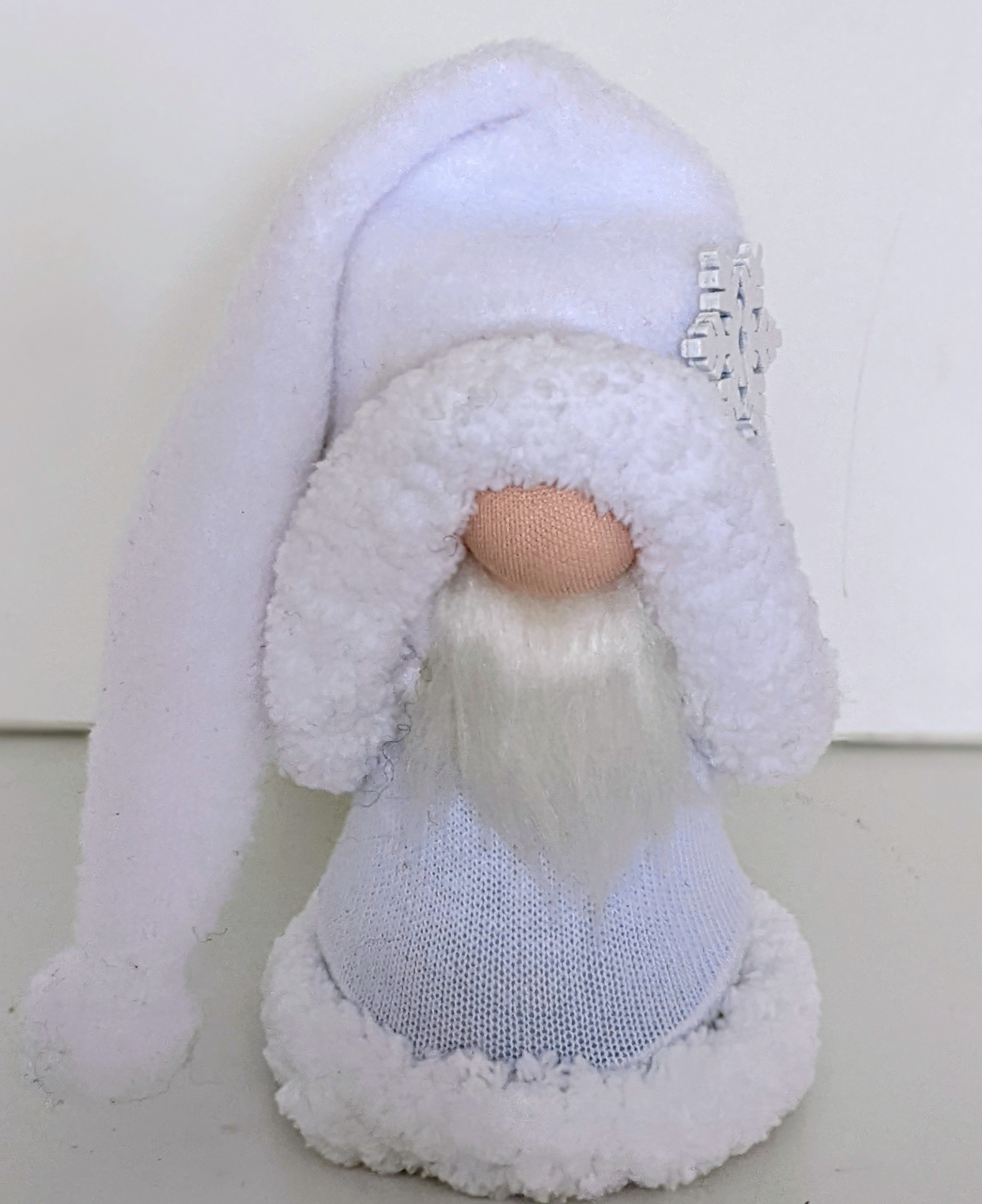 Small Christmas Gnome. Knitted, Fleece.