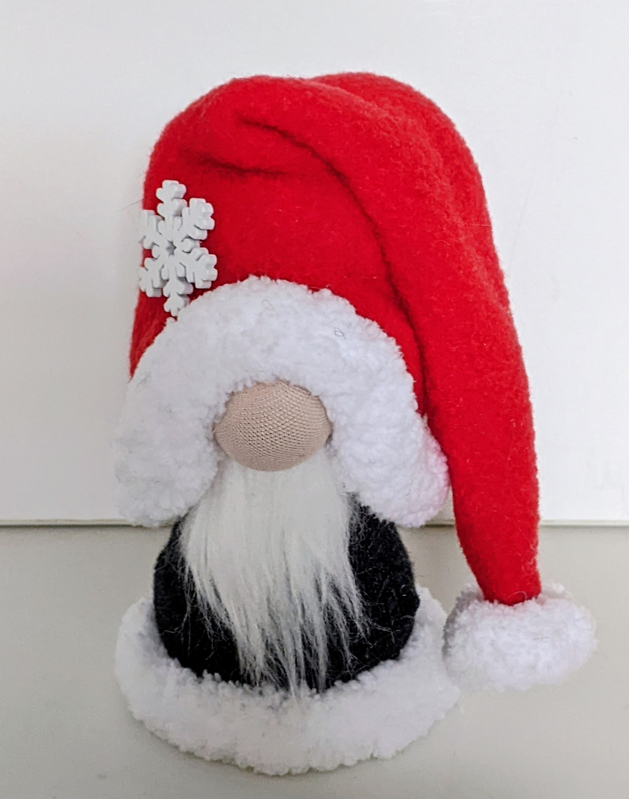 Small Christmas Gnome. Knitted, Fleece.
