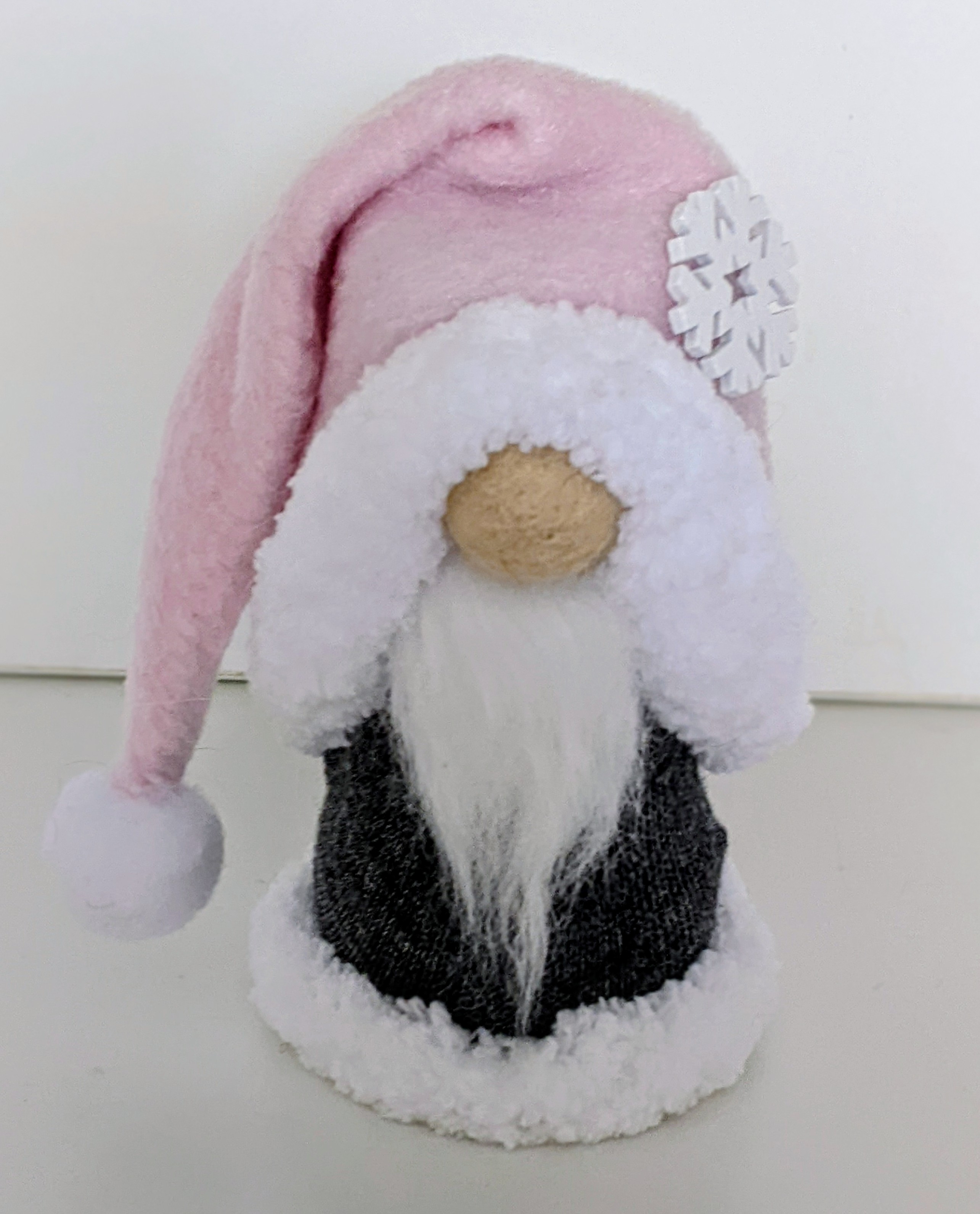 Small Christmas Gnome. Knitted, Fleece.