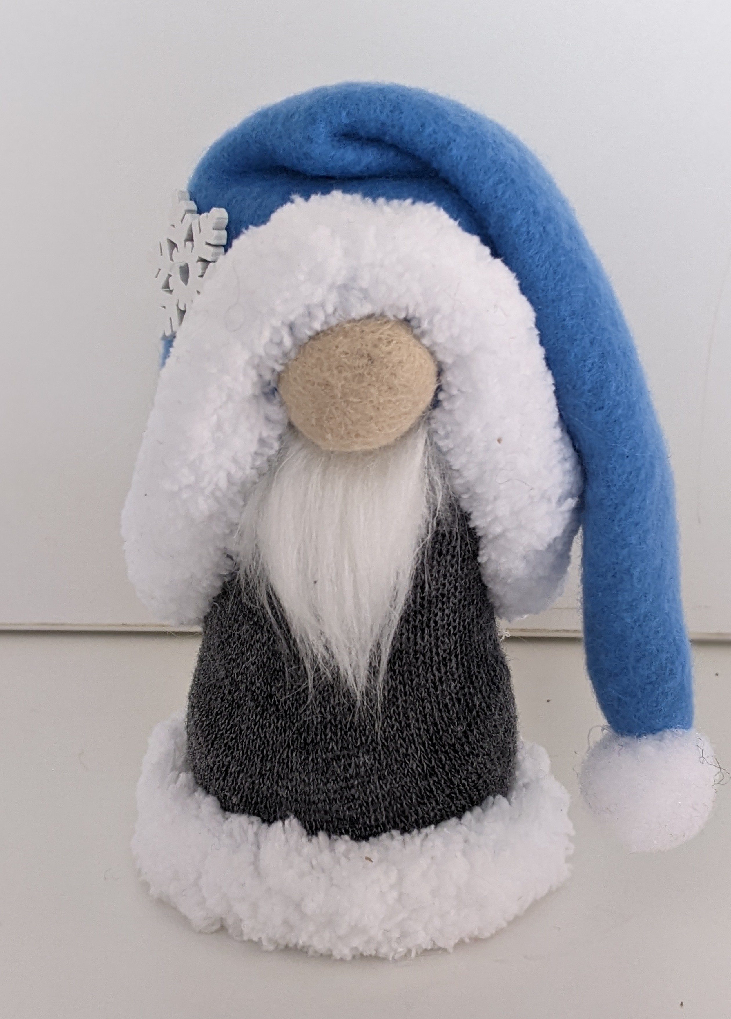 Small Christmas Gnome. Knitted, Fleece.