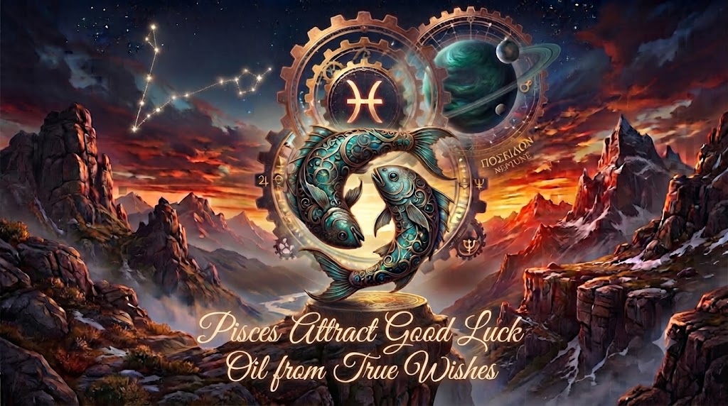 Pisces Attract Good Luck Perfume Oil 10 ml: Embrace the Power of the Water Element