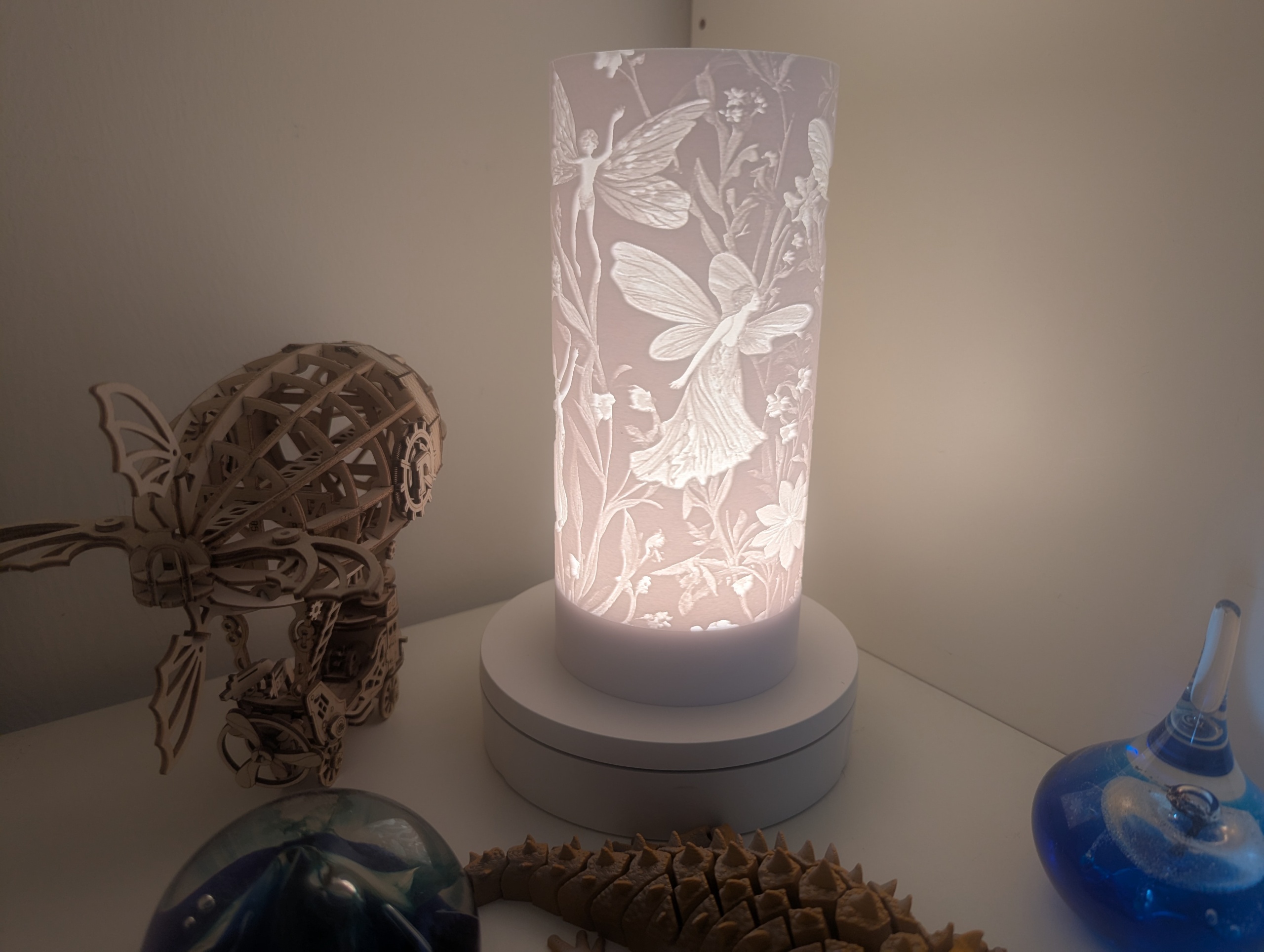Rechargeable Art Nouveau Style Fairies Night Light