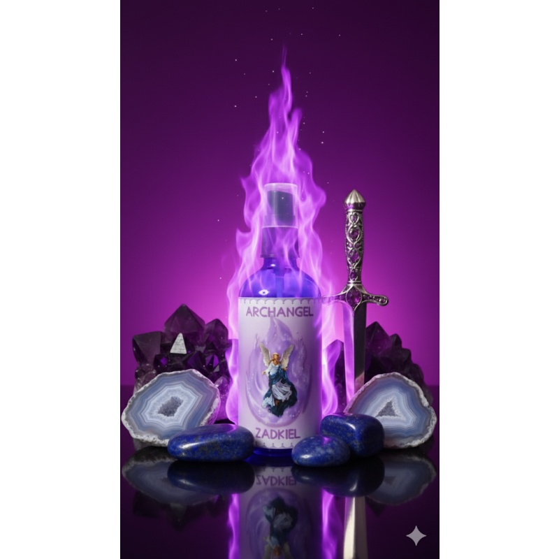 Archangel Zadkiel Aura Spray – Divine Compassion, Freedom & Emotional Healing Mist 100ml