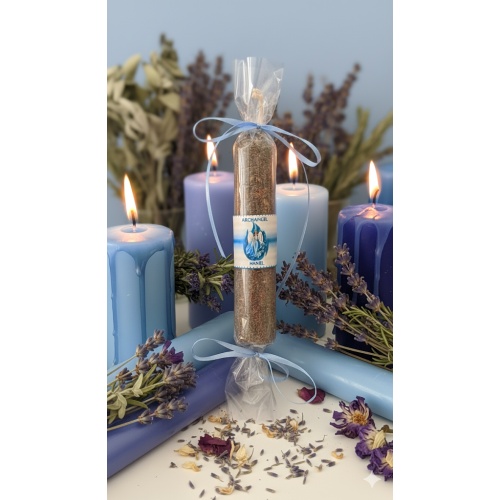 Archangel Haniel Handcrafted candle ritual made. A Path to Beauty, Harmony, Positive Transformation , good luck, positive change , prayer