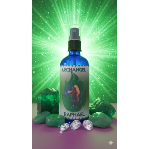 Archangel Raphael Spray. Invoking Restorative Light 100ml. Emerald Elixir of Healing