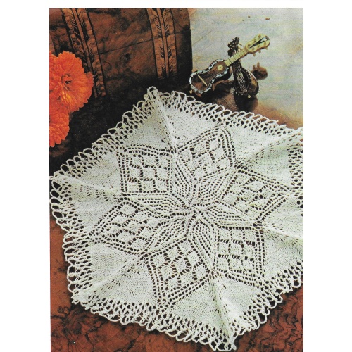 Lace Table Centre Knitting Pattern