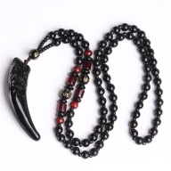 bMystic Wolf Tooth design Obsidian Pendant from personal collection Powerful Magick