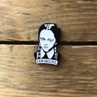 offer Wednesday Adams Enamel Brooch - I am Smiling