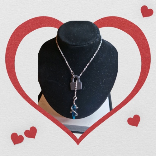 Silverplated padlock pendant