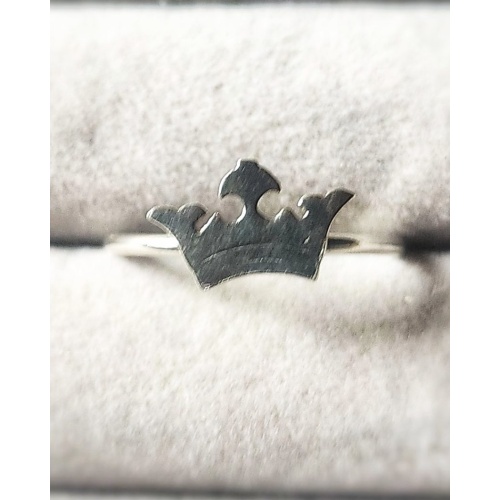 Sterling silver handmade crown ring