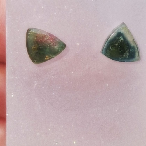 Watermelon tourmaline earrings