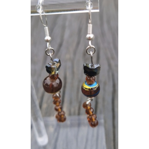 Sterling silver cat earrings