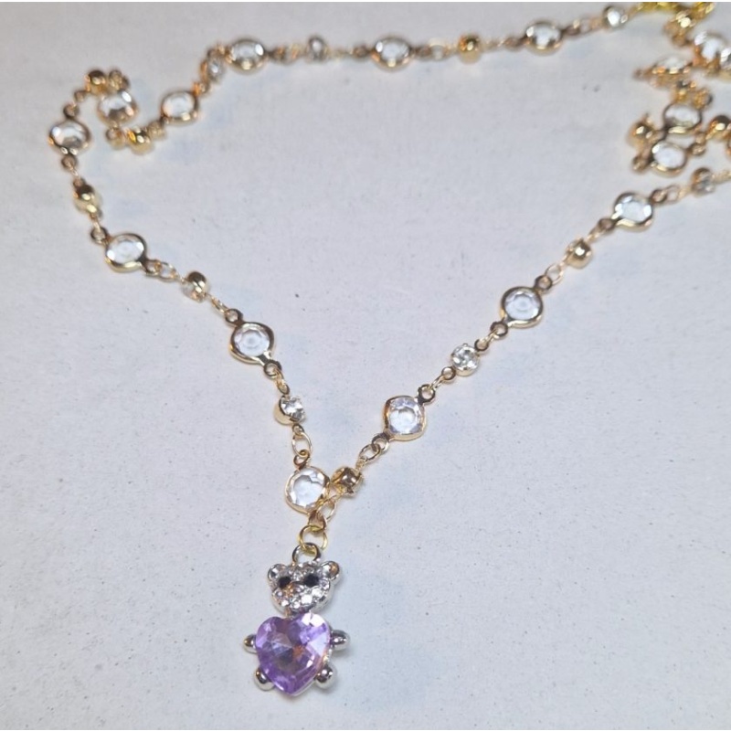 Teddybear Crystal Necklace
