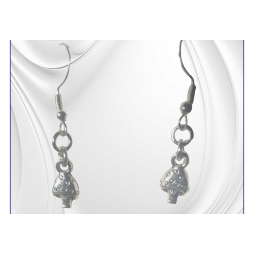 Mushroom drop earrings