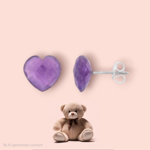 Amethyst stud earrings