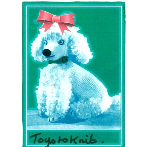 Poodle Knitting Pattern Vintage toy dog