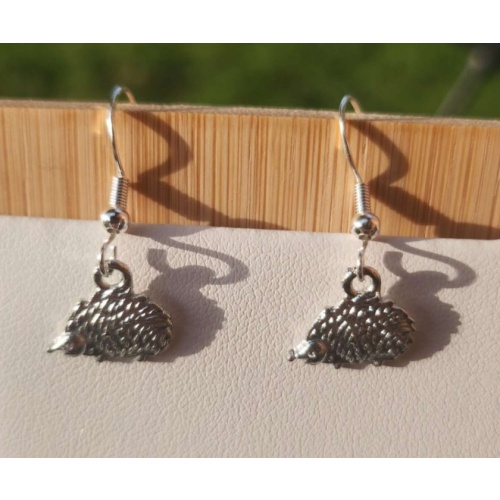 Hedgehog drop earrings