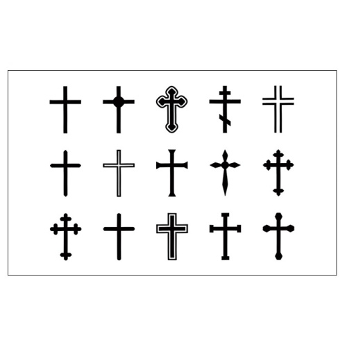 Temporary Tattoos - Waterproof - Cross - Crosses