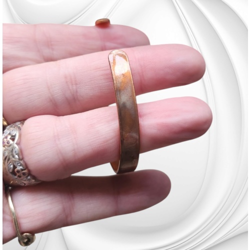 Copper bangle ( fire painted )