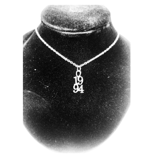 Sterling silver date pendant