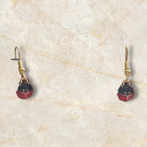 Ladybird Drop Earrings