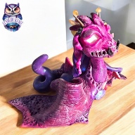 Twilight Bloom Dragon Sculpture