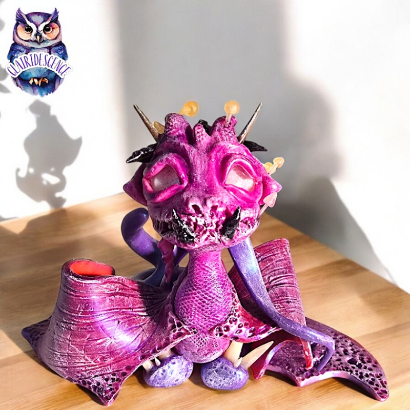 Twilight Bloom Dragon Sculpture