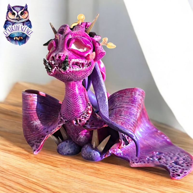 Twilight Bloom Dragon Sculpture