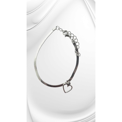 Silver plated heart bracelet