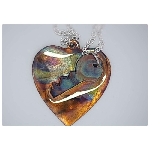 2 piece best friends or loved ones pendant.