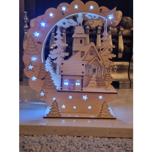 Wooden Xmas Night Light