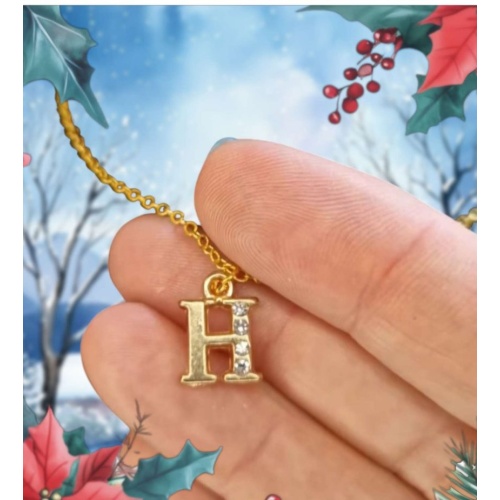 Gold plated initial pendant (you choose)