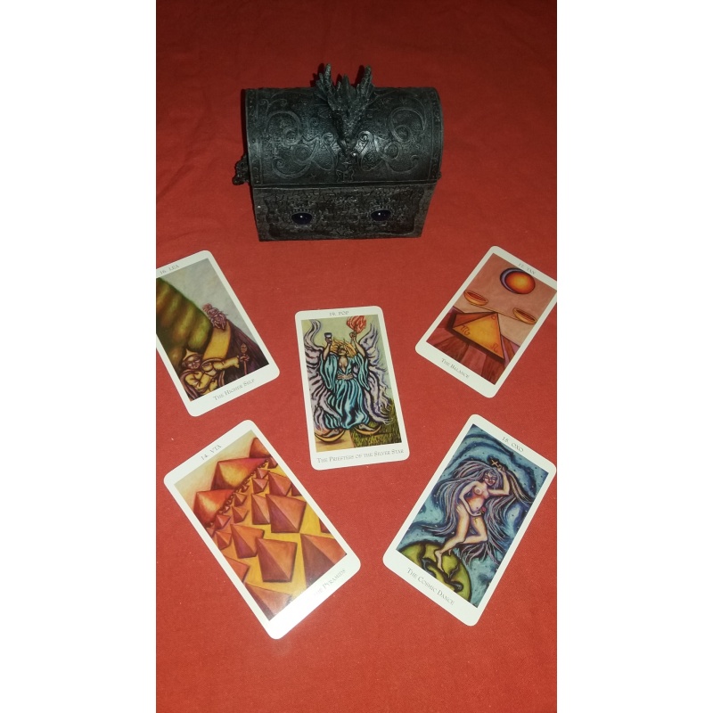 Enochian Tarot Reading with FIVE cards make best possible choice. ONE QUESTION