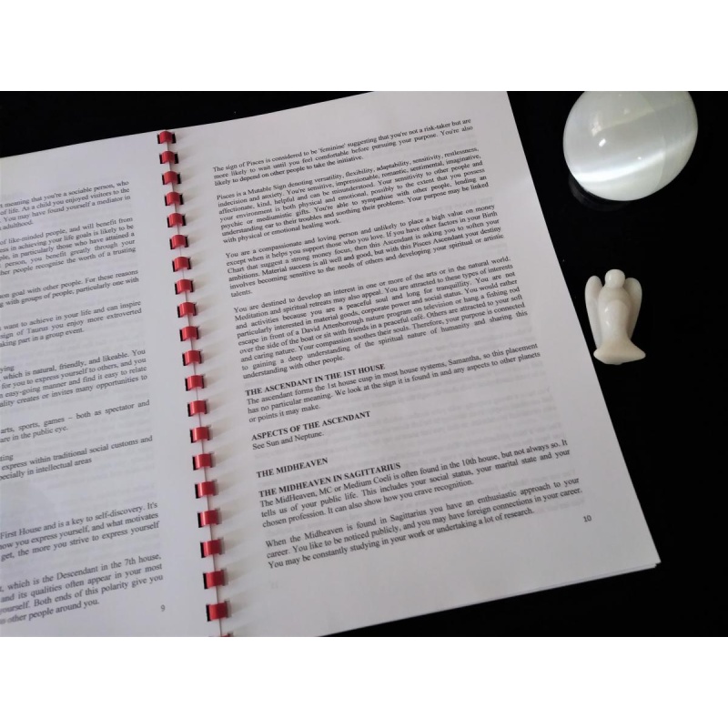 Personalised Astrology Natal Birth Chart+Report - Printed + Comb-Bound 20+ pages posted + digital copy
