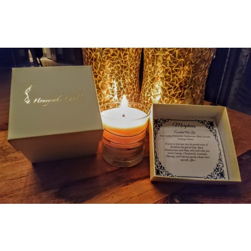 Morpheus Candle in Swirl Glass