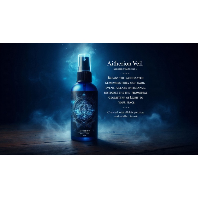 “Aitherion Veil Spray” – Purification Spray for the Invisible Realms A Cosmic Spark for the Reprogramming of Space 100ml