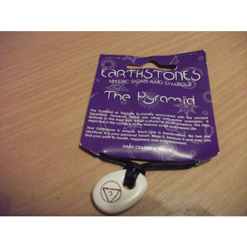 The Pyramid Runestone Pendant / Necklace - fertility, beauty, youthfulness - Brand New